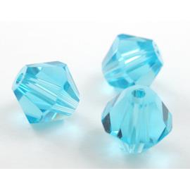 Chinese Crystal Beads, bicone, aqua