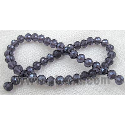 Glass Crystal Beads, faceted round, lavender