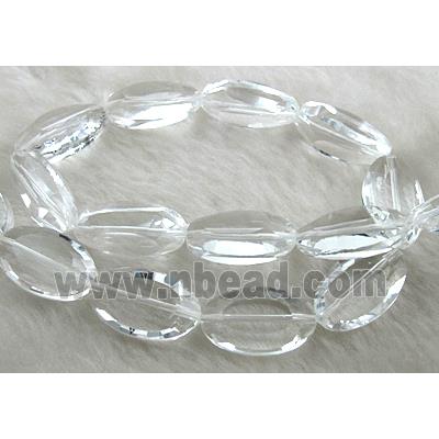 Crystal Glass Beads, faceted, Clear