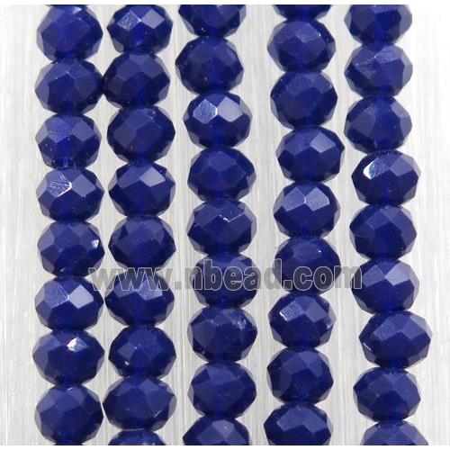 dark blue chinese crystal glass beads, faceted rondelle
