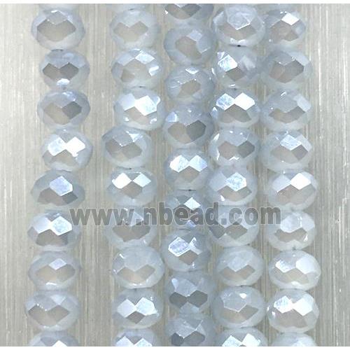 bluegray chinese crystal glass beads, faceted rondelle