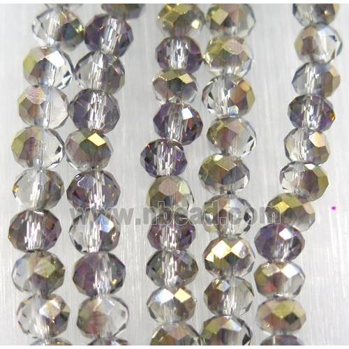 chinese crystal glass bead, faceted rondelle
