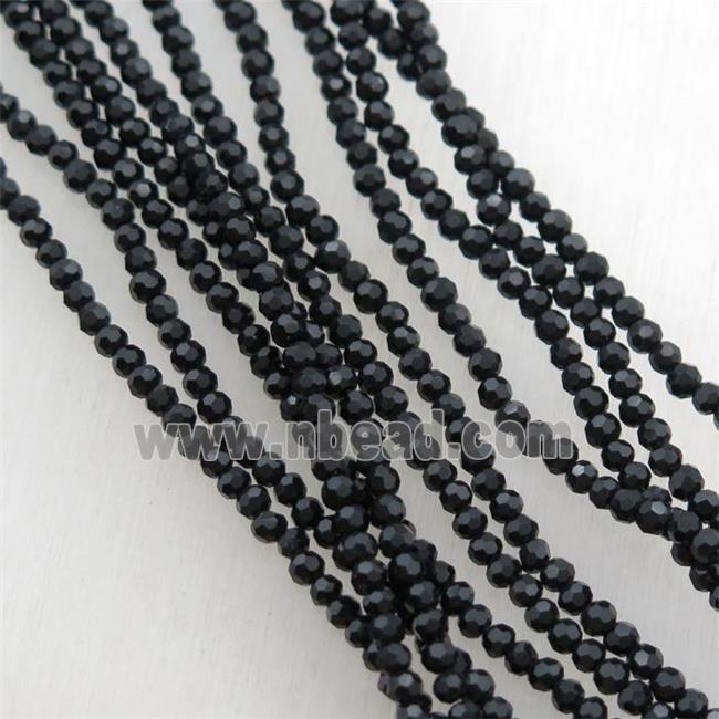black faceted chinese crystal glass seed beads