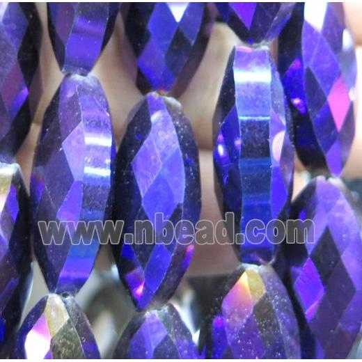 Chinese crystal glass beads, faceted oval