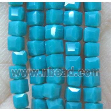 chinese crystal glass bead, faceted cube