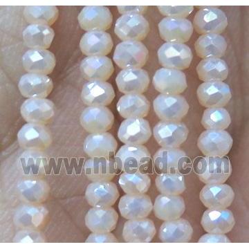 chinese crystal glass seed beads, faceted rondelle