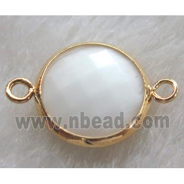 white Chinese crystal glass connector Button
