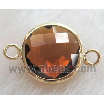 golden Chinese crystal glass connector Button
