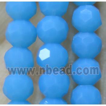 Chinese Crystal Beads, faceted round, blue