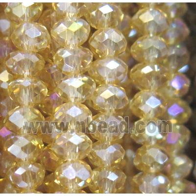 Chinese crystal bead, faceted rondelle