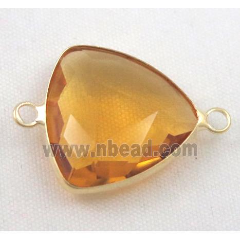Chinese crystal glass connector, faceted