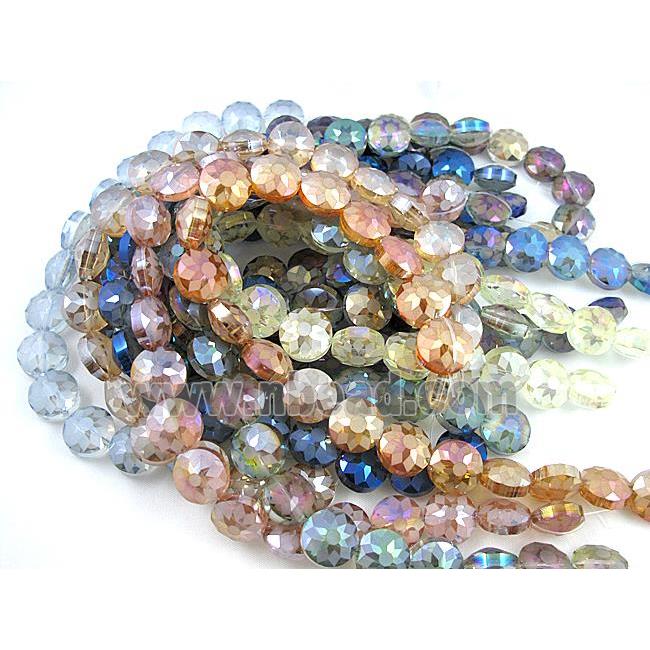 cut glass crystal bead, mixed color