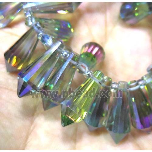 chinese crystal bead, faceted teardrop