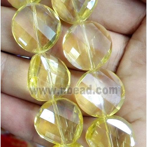 chinese crystal bead, faceted, twist round