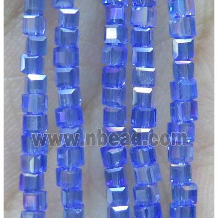 Chinese crystal bead, faceted cube