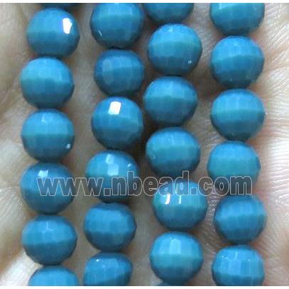 Chinese crystal glass bead, faceted round