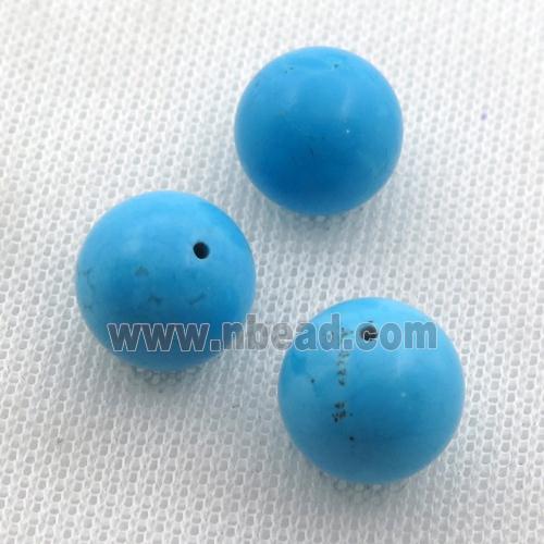 blue Magnesite Turquoise Beads with halfHole