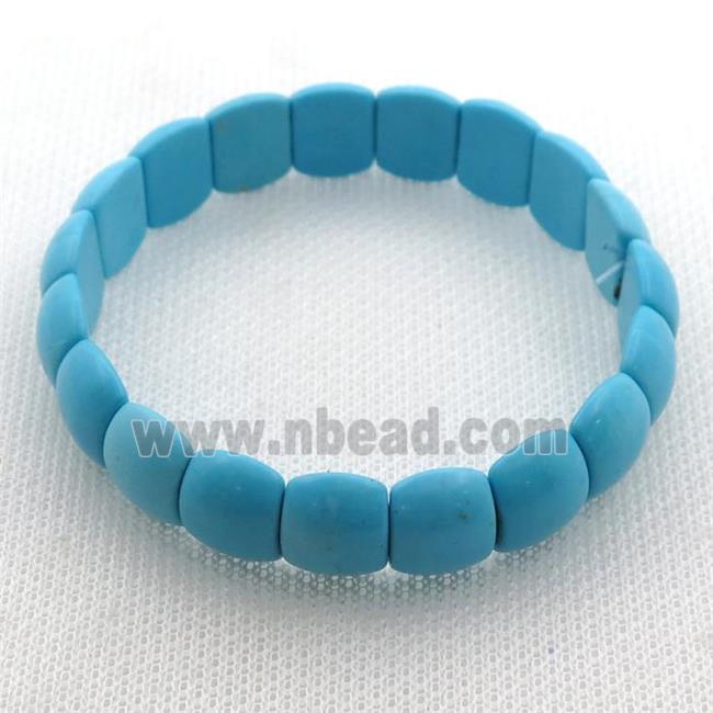 Magnesite Turquoise Bracelet, stretch