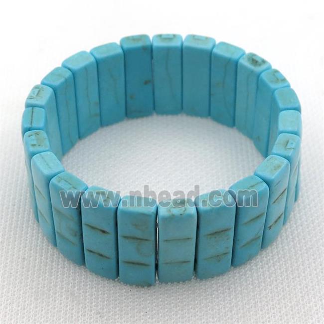 Synthetic Turquoise Bracelet, stretch