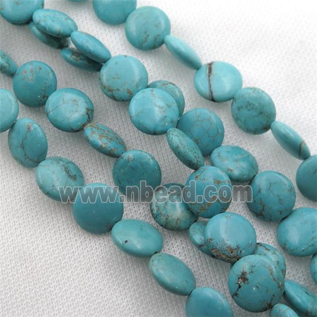 Magnesite Turquoise beads, coin round
