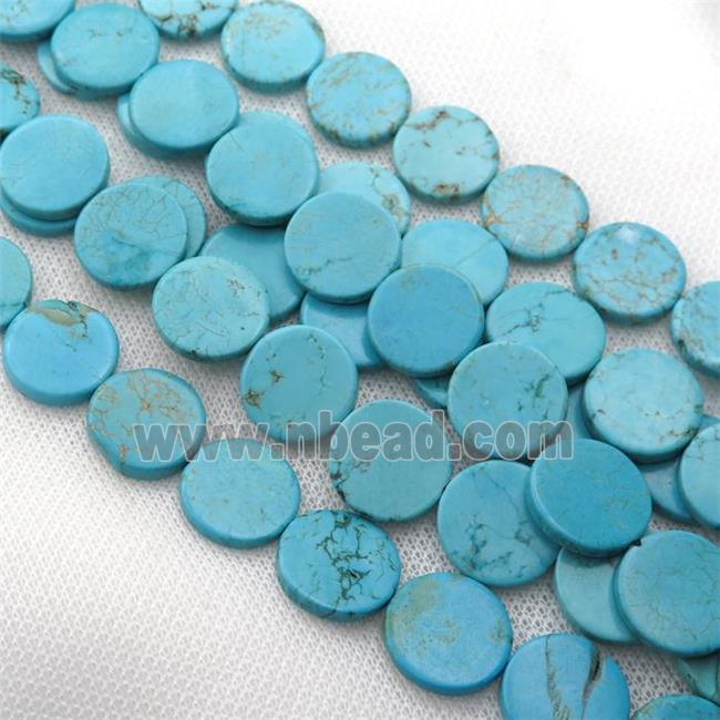 Magnesite Turquoise beads, circle