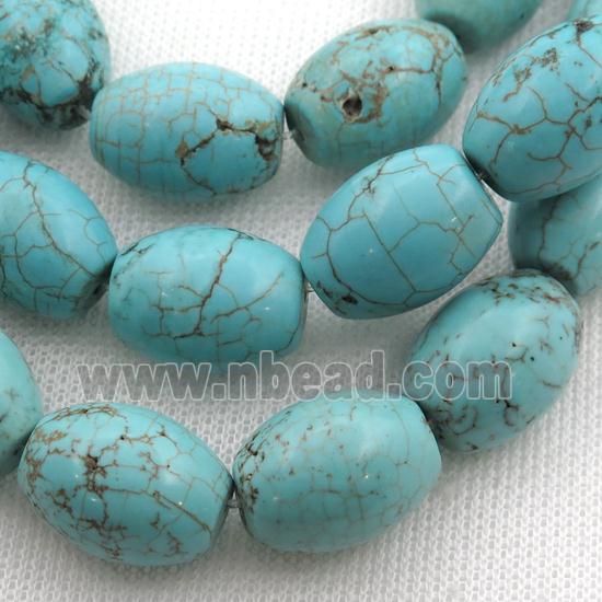 Magnesite Turquoise beads, barrel