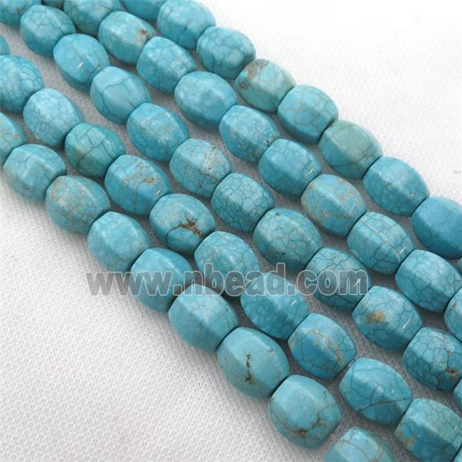Magnesite Turquoise barrel beads