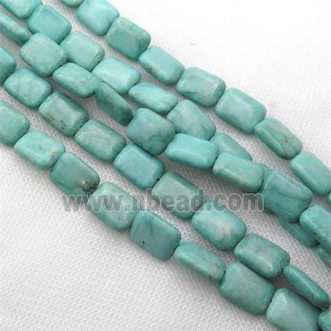green Magnesite Turquoise beads, rectangle