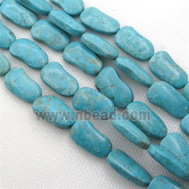 Magnesite Turquoise footprint beads