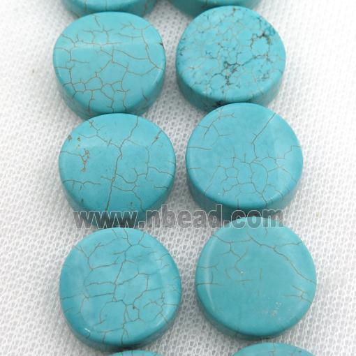 Magnesite Turquoise beads, twist circle