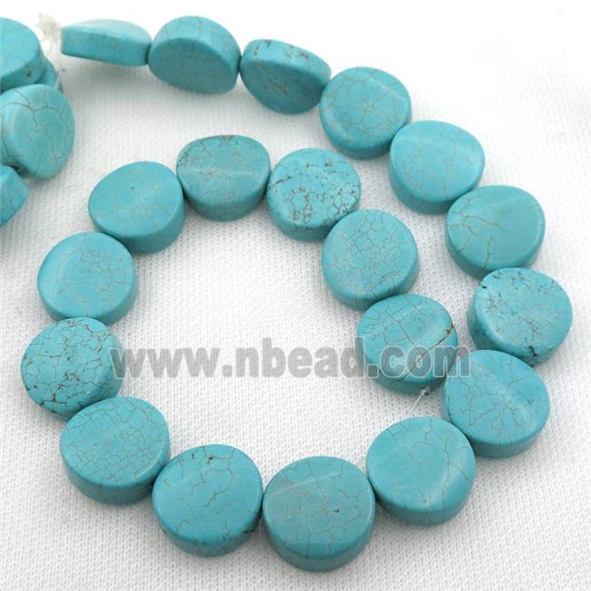 Magnesite Turquoise beads, twist circle