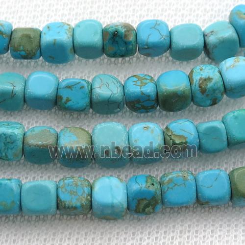 Magnesite Turquoise cube beads