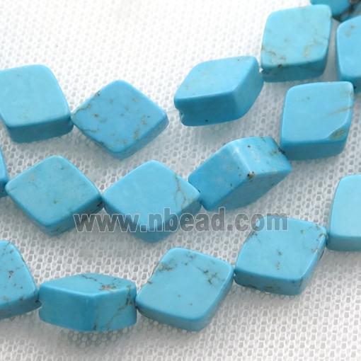 Magnesite Turquoise rhombus beads