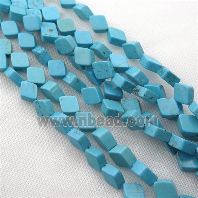 Magnesite Turquoise rhombus beads