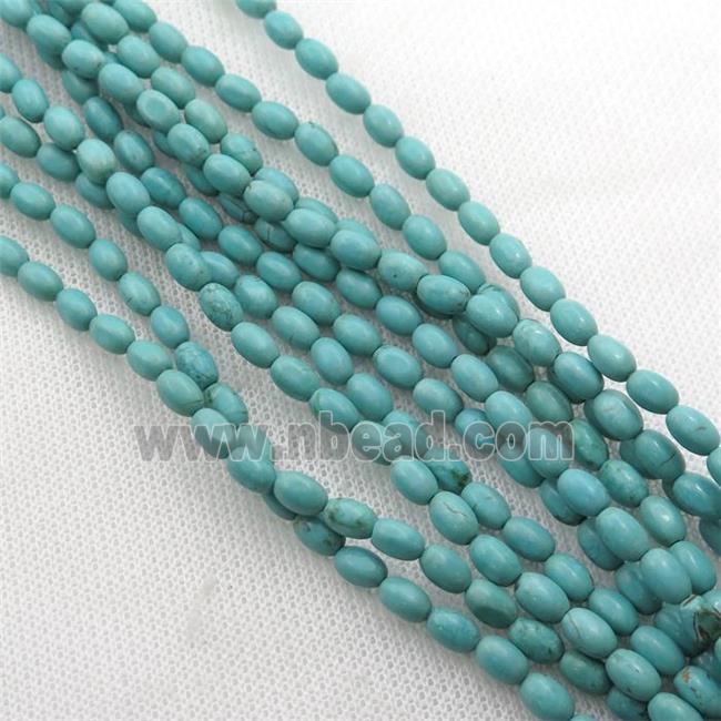 green Magnesite Turquoise barrel beads