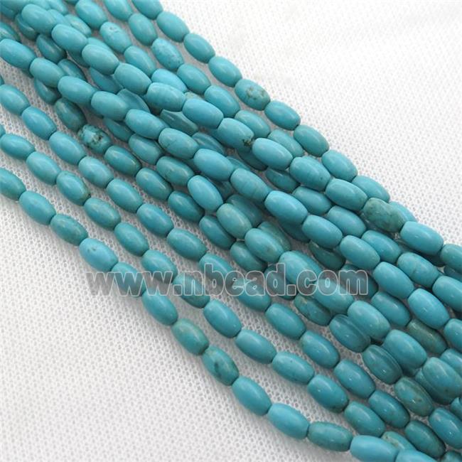 blue Magnesite Turquoise rice beads