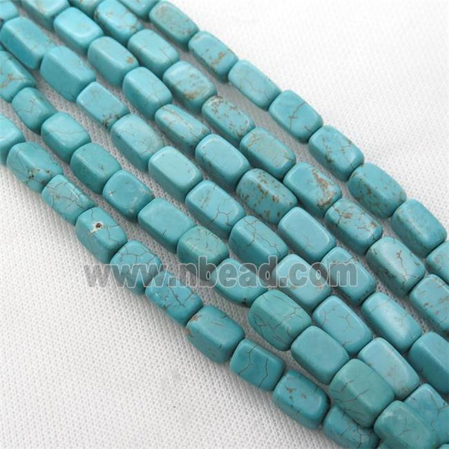 blue Magnesite Turquoise cuboid beads