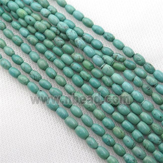 green Magnesite Turquoise rice beads