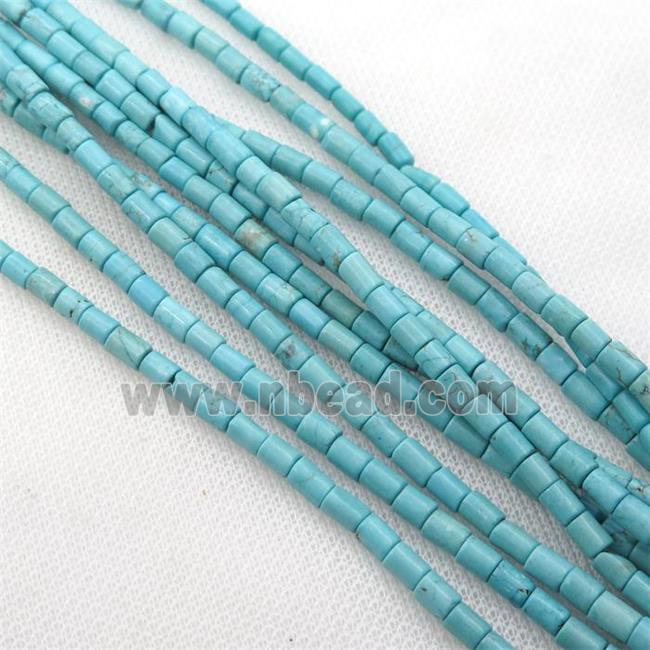 Magnesite Turquoise tube beads