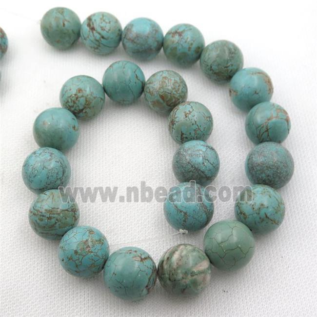round Magnesite Turquoise beads, green