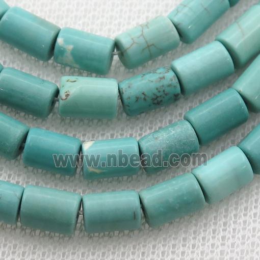 green Magnesite Turquoise beads, tube