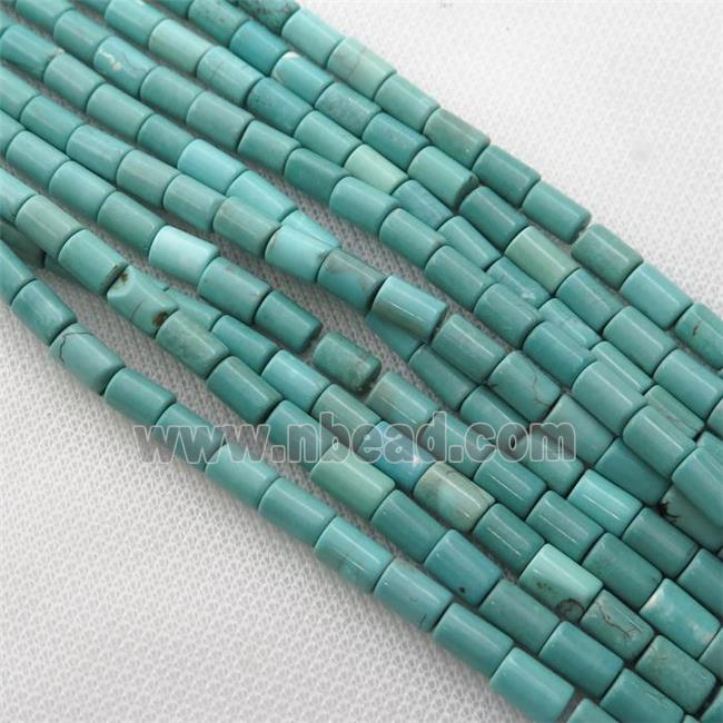 green Magnesite Turquoise beads, tube