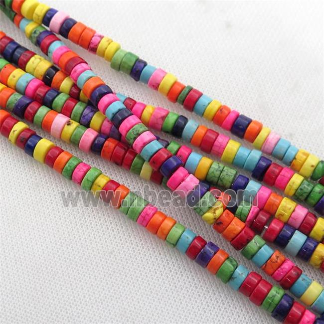 Magnesite Turquoise heishi beads, mixed color