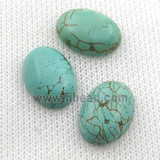 green Magnesite Turquoise cabochon, oval