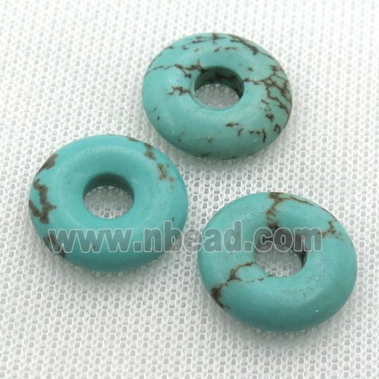 green Sinkiang Turquoise donut pendant