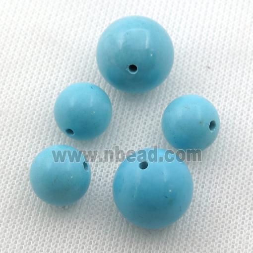 blue Sinkiang Turquoise round Beads