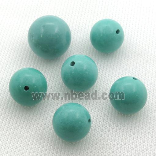 green Sinkiang Turquoise round Beads