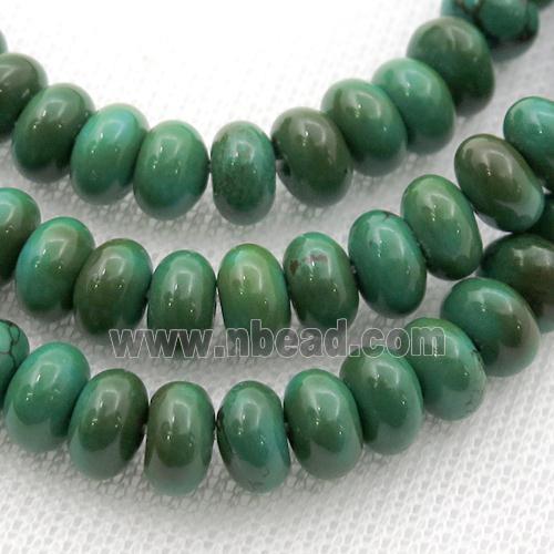 green Sinkiang Turquoise rondelle beads