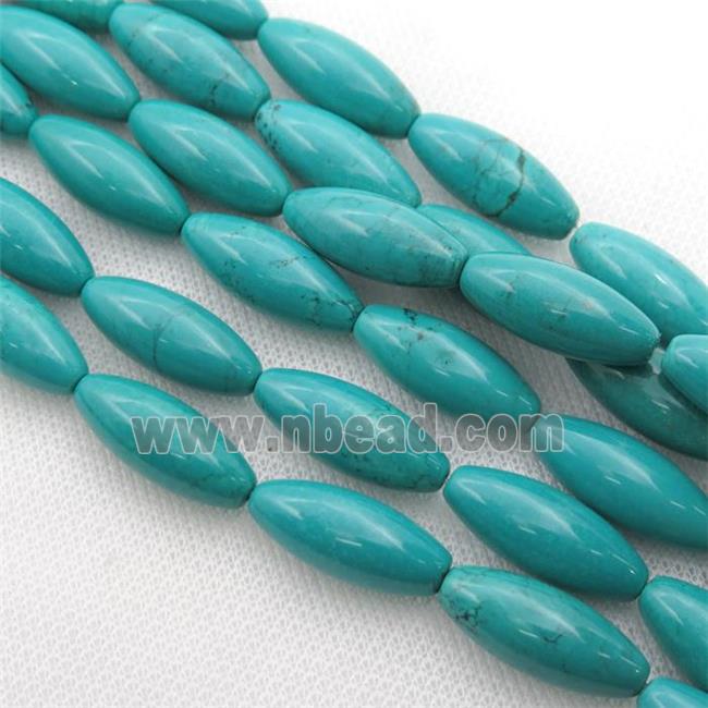 teal Sinkiang Turquoise rice beads