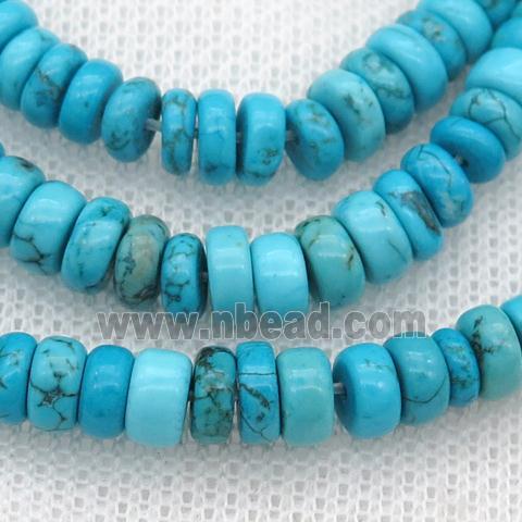 blue Magnesite Turquoise heishi spacer beads